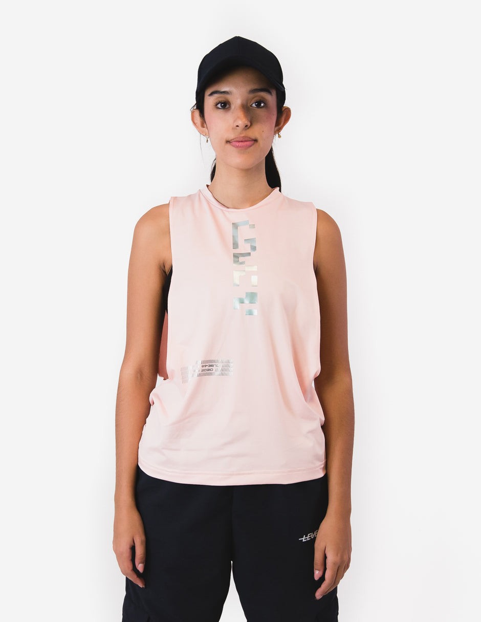 Leven Pixel Tank Top Rosa