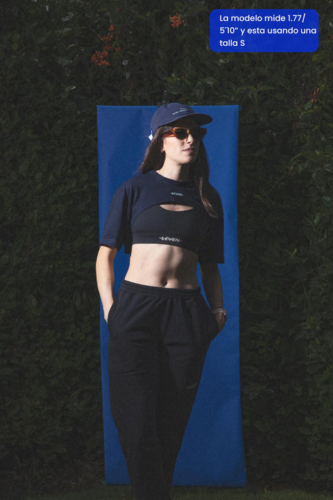 Leven's Ultra Cropped Crop Top Navy