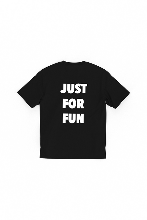 Just For Fun Black Logo Tee