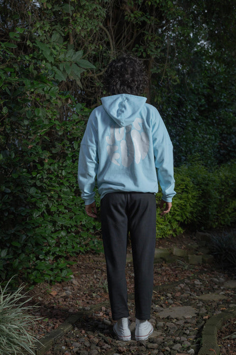 Soft AF Sky Blue Acid Hoodie