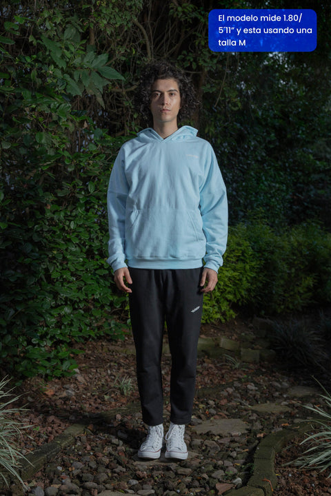 Soft AF Sky Blue Acid Hoodie