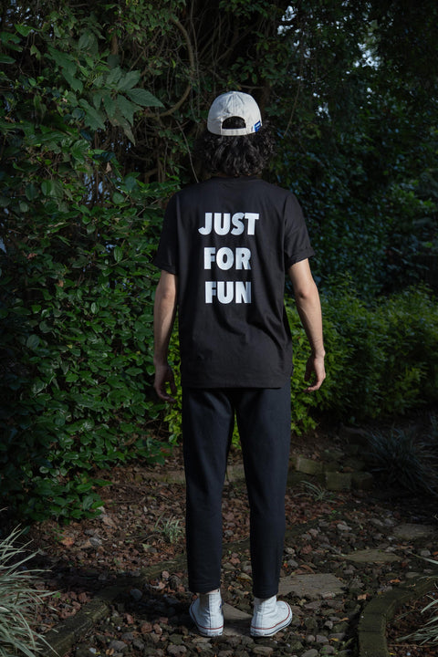 Just For Fun Black Logo Tee