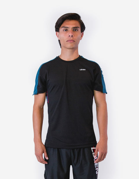 Playera Leven Asteroid Runner Negra